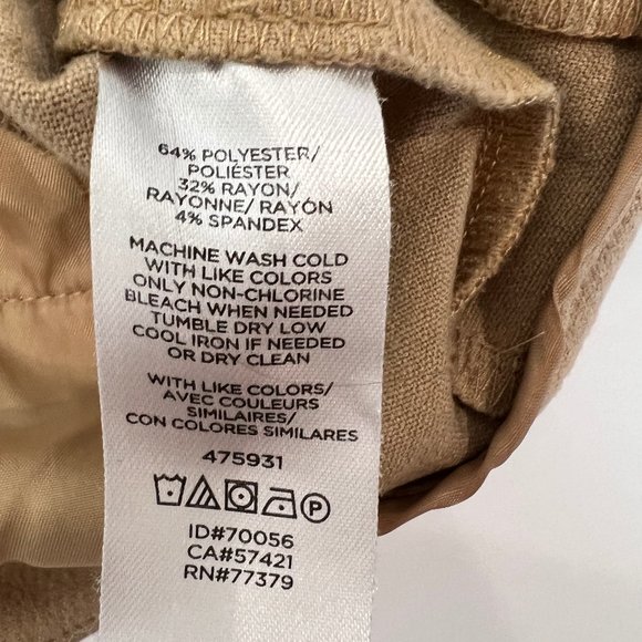 Ann Taylor Factory Khaki Wide Leg Cropped Pants Size 8 - Picture 13 of 13